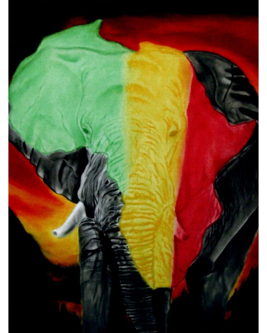 Rasta_Elephant - Shawn Hawkin's Art